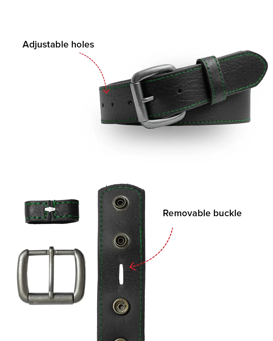 FULL GRAIN WITH CUSTOM STITCH BELTS Belt Accessories