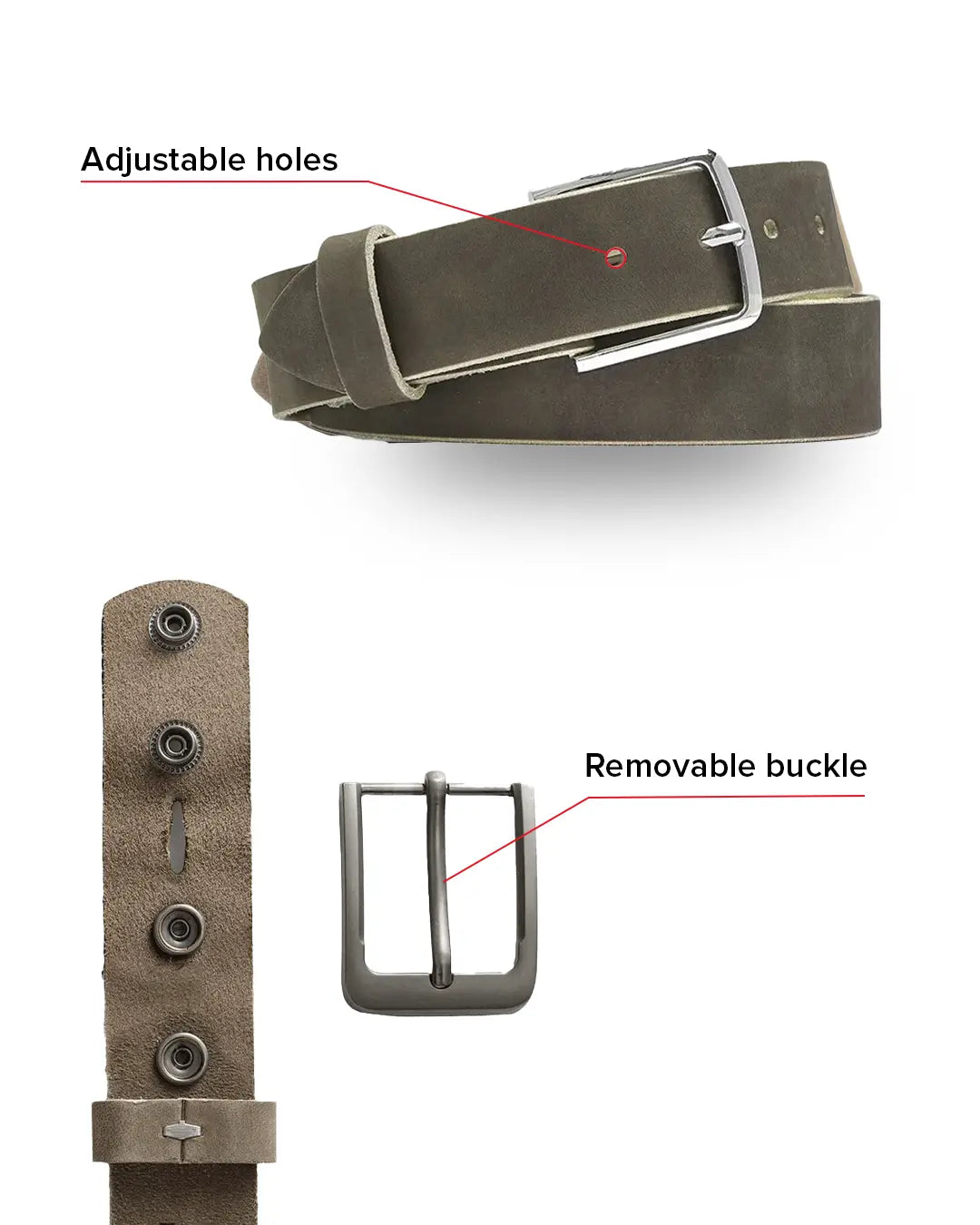 Dark Brown Nubuck Belt Belt Accessories
