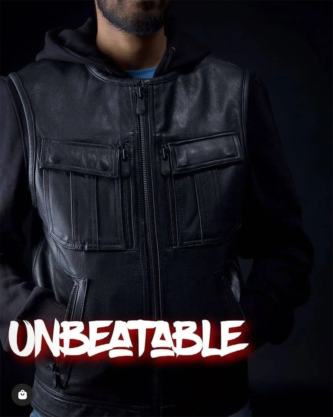 Unbeatable Men's Motorcycle Leather Vest Men's Leather Vest Vests