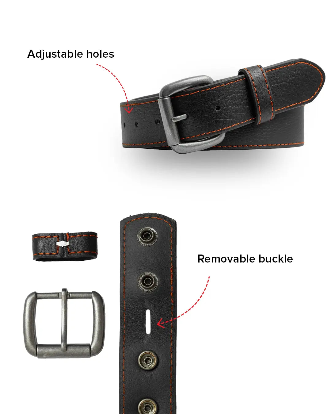 FULL GRAIN WITH CUSTOM STITCH BELTS