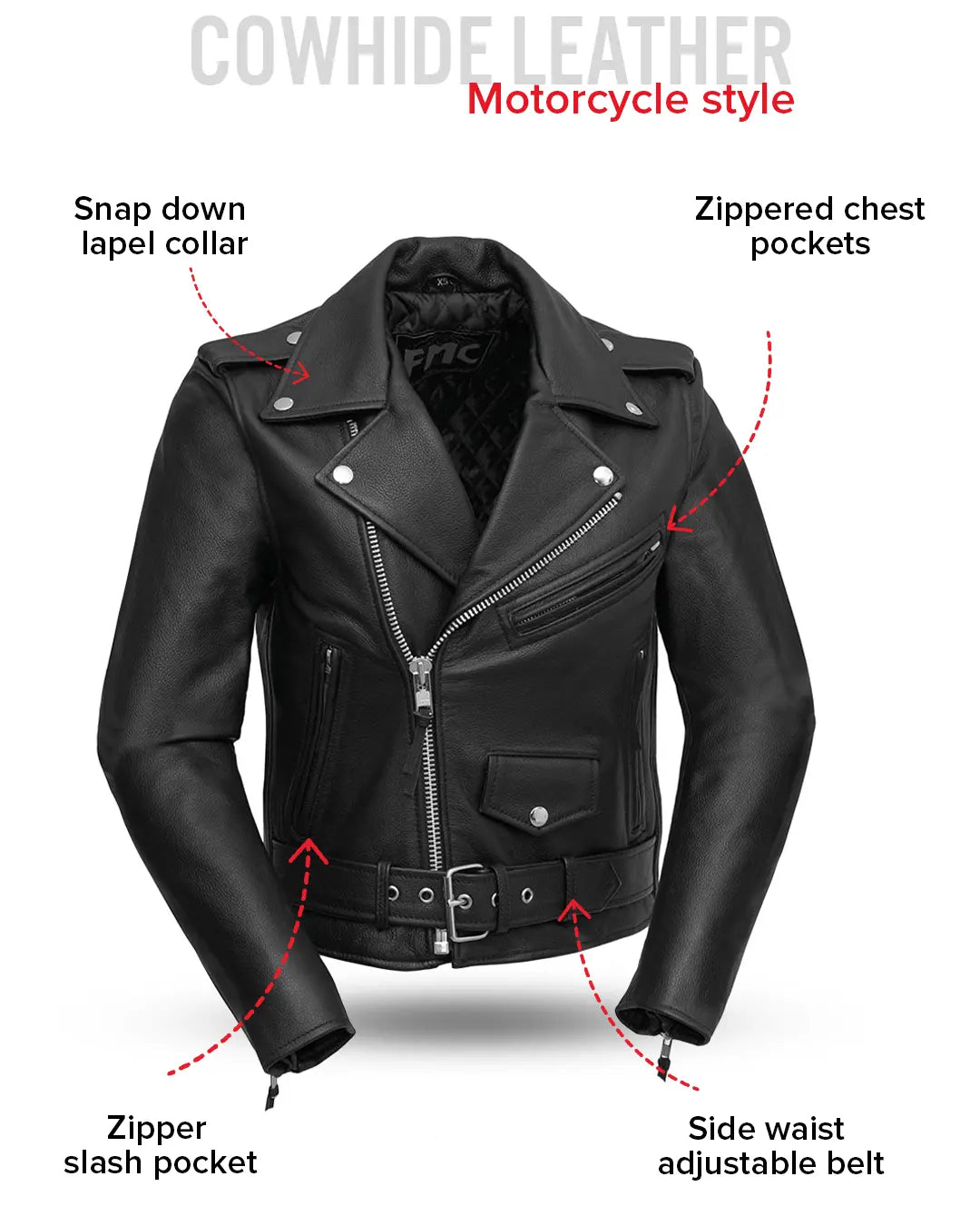 Bikerlicious - Women's Motorcycle Leather Jacket Women's Leather Jacket Jackets