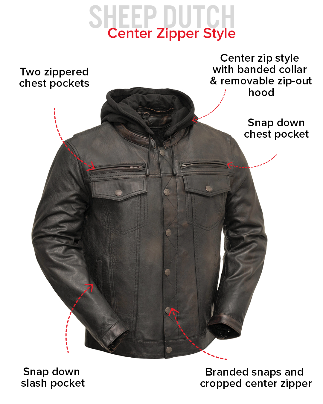 Vendetta Men's Motorcycle Leather Jacket Men's Leather Jacket Jackets