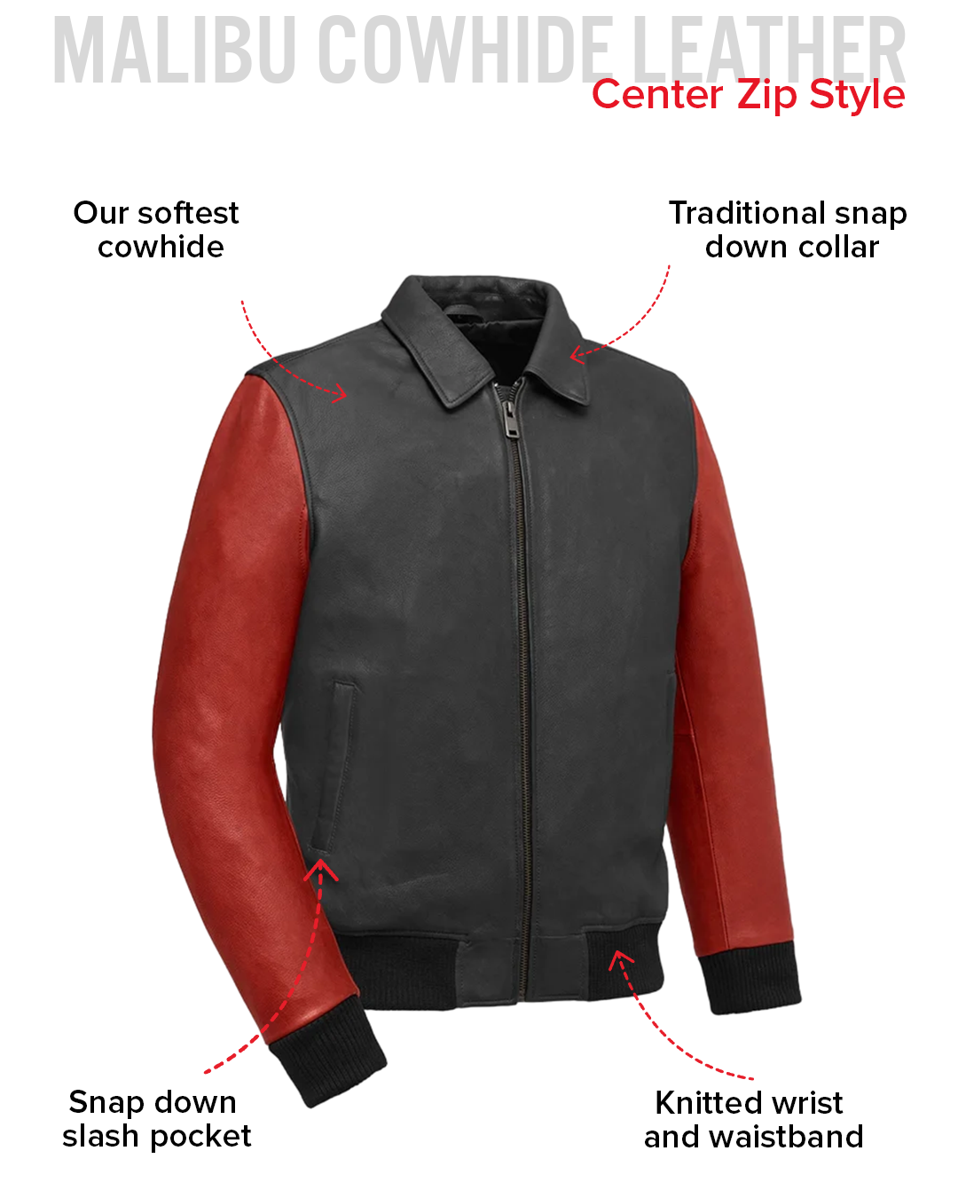 Moto Bomber Two Tone Men's Leather Jacket Men's Leather Jacket Jackets