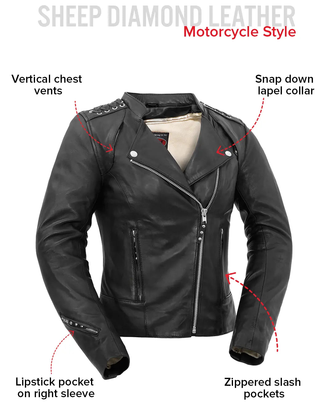 Black Widow - Women's Motorcycle Leather Jacket Women's Leather Jacket Jackets
