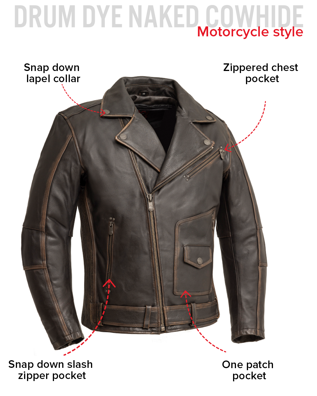 Wrath Men's Motorcycle Leather Jacket Men's Leather Jacket Jackets