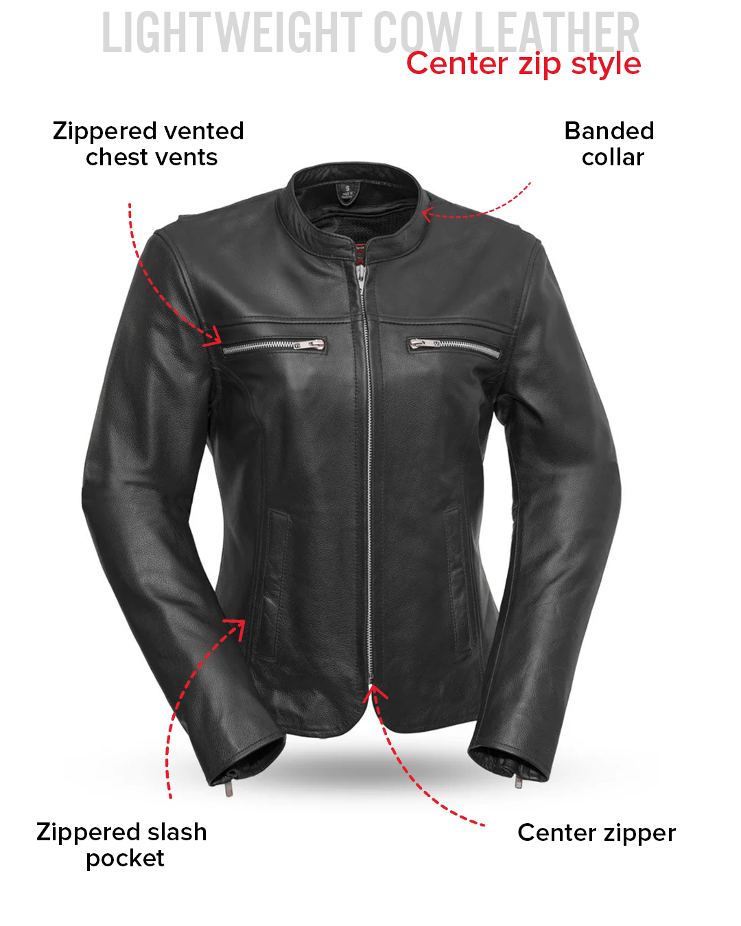 Roxy - Women's Leather Motorcycle Jacket Women's Leather Jacket Jackets