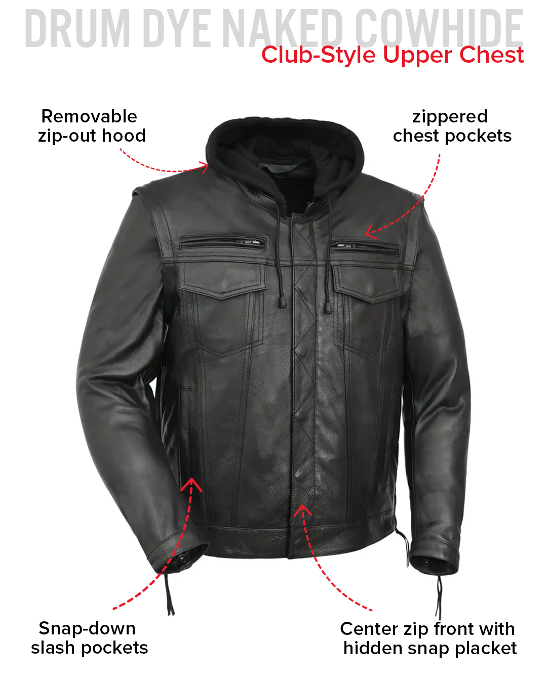 Nightstrike Men’s Motorcycle Leather Jacket Men's Leather Jacket Jackets