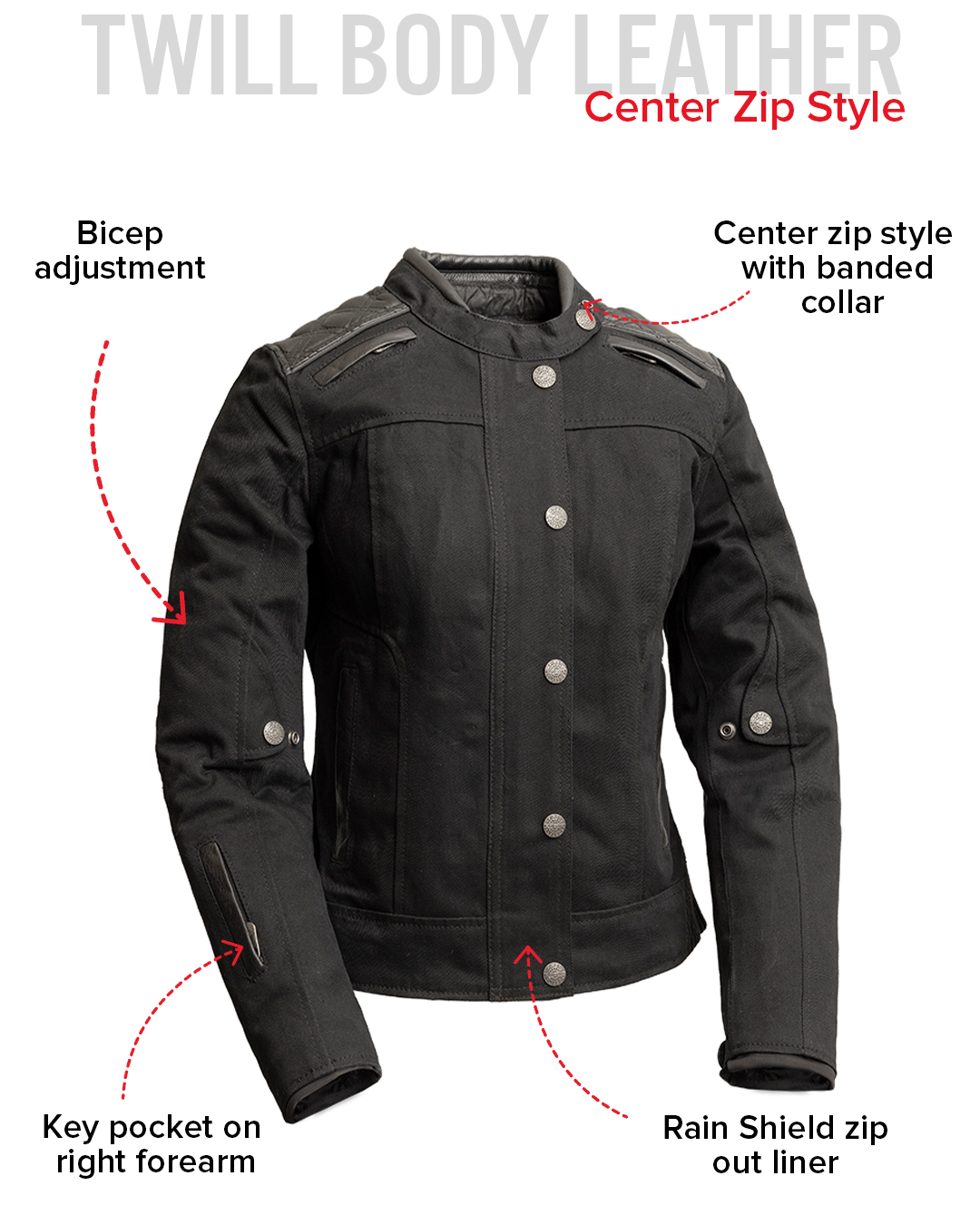 Diamond Back - Women's Motorcycle Jacket Women's Jacket First Manufacturing Company