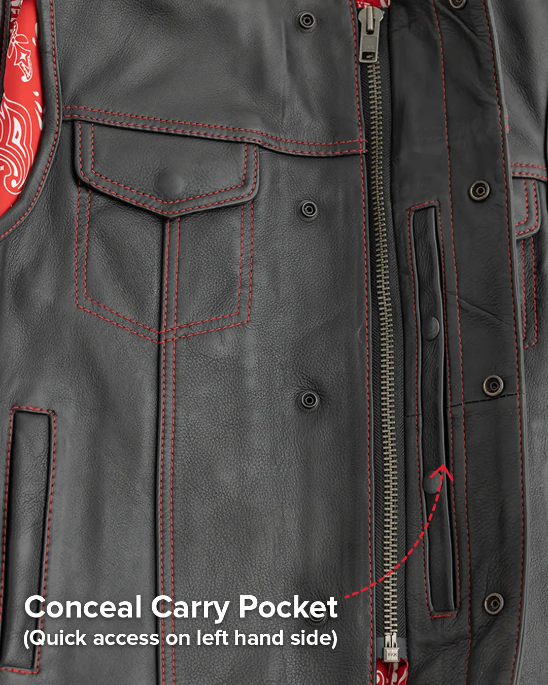 Bandit Men's Leather Motorcycle Vest Men's Leather Vest Vests