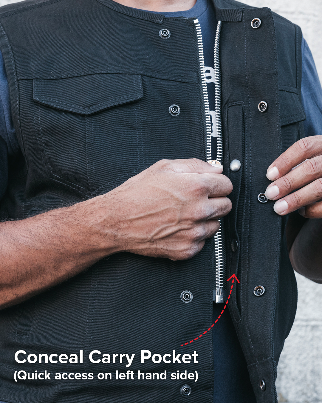 Lowside Men's Motorcycle Twill Vest