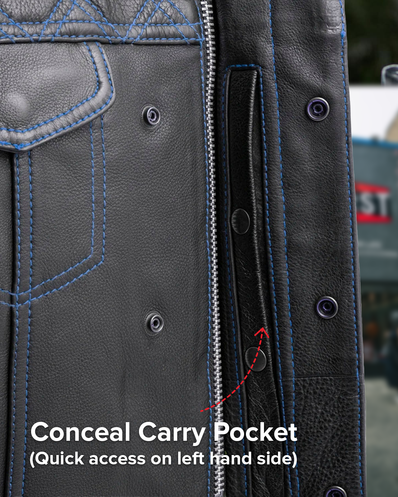 Upside Men's Club Style Leather Vest