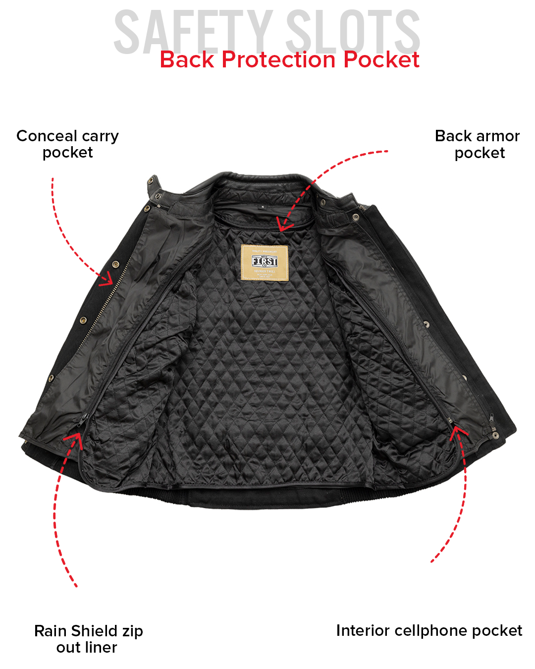 Diamond Back - Women's Motorcycle Jacket Women's Jacket First Manufacturing Company