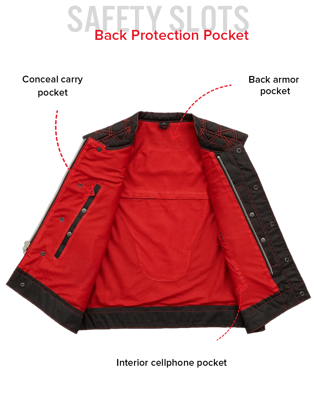 Downside Moto Mesh Men's Motorcycle Vest Men's Moto Mesh Vest Vests