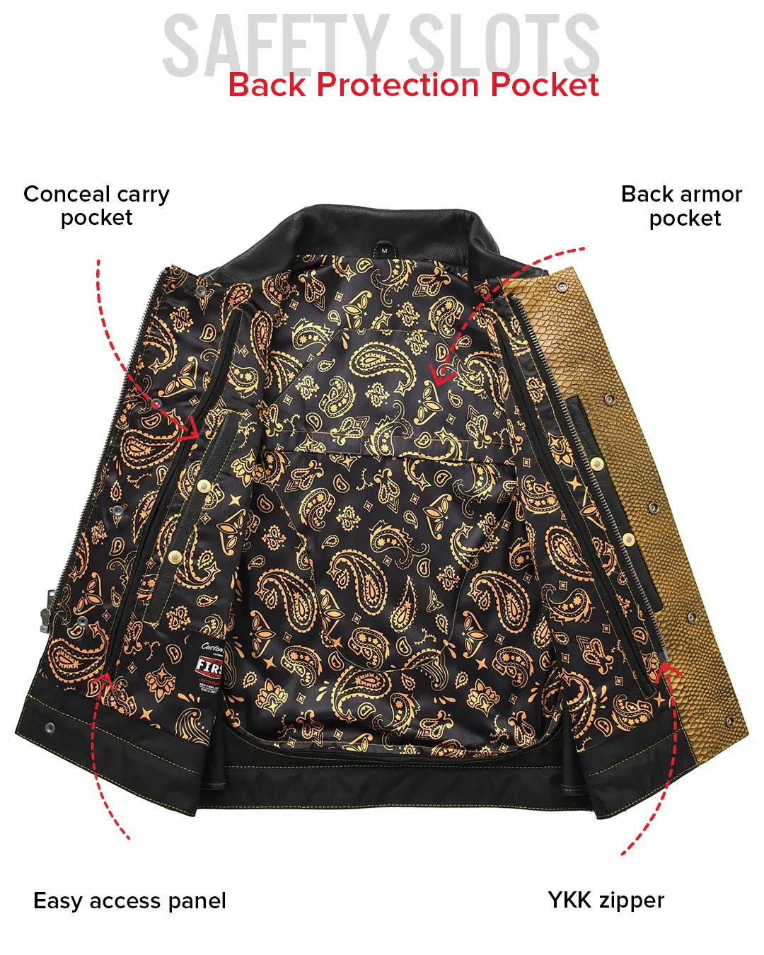 Kingsnake Men’s Motorcycle Leather Vest