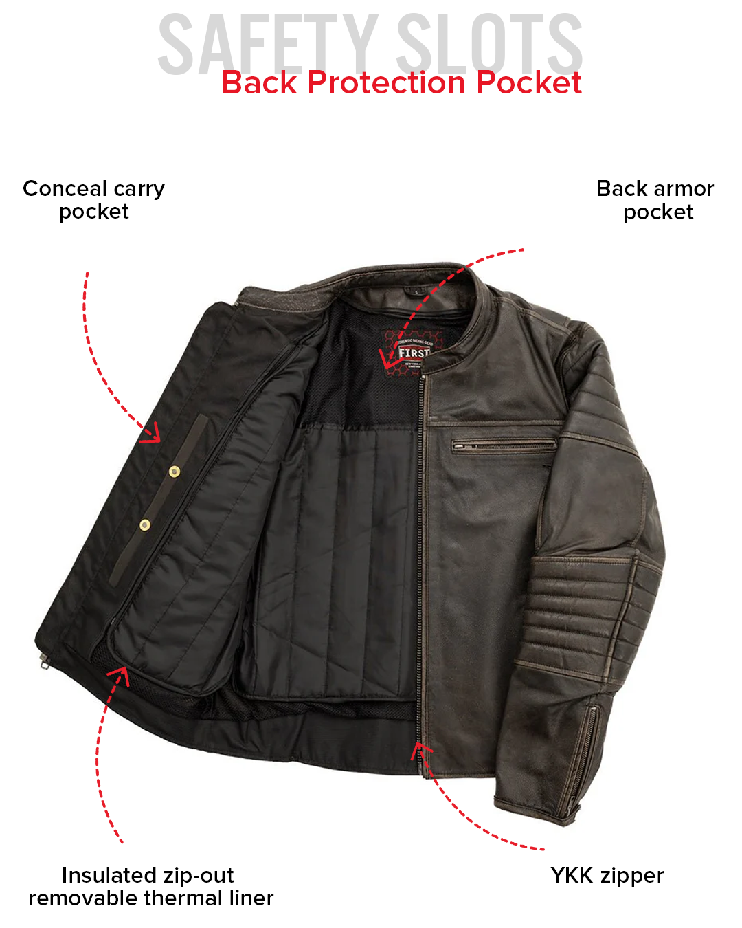 Commuter Men's Motorcycle Leather Jacket Men's Leather Jacket Jackets