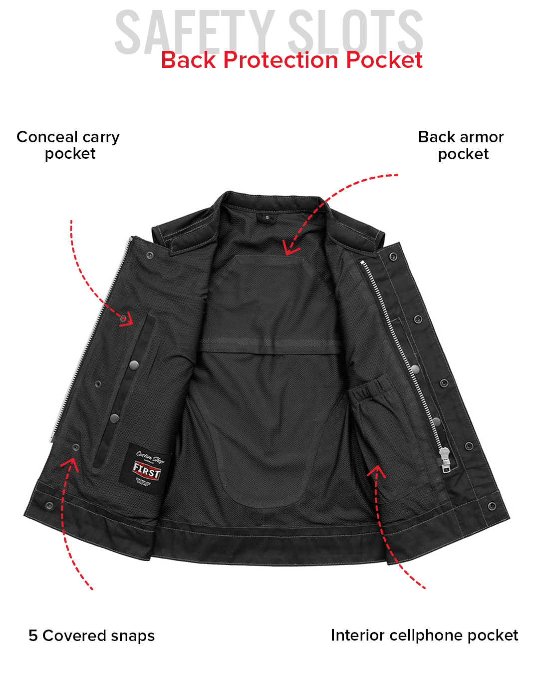 Jessica Moto Mesh Women's Motorcycle Vest Women's Moto Mesh Vest Vests