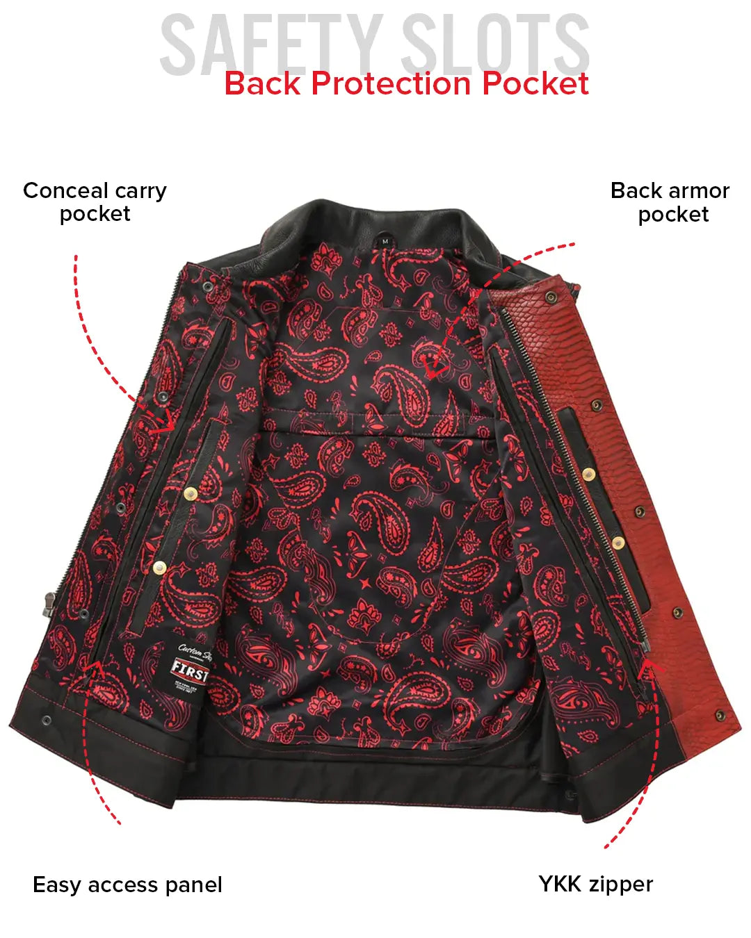 Kingsnake Men’s Motorcycle Leather Vest