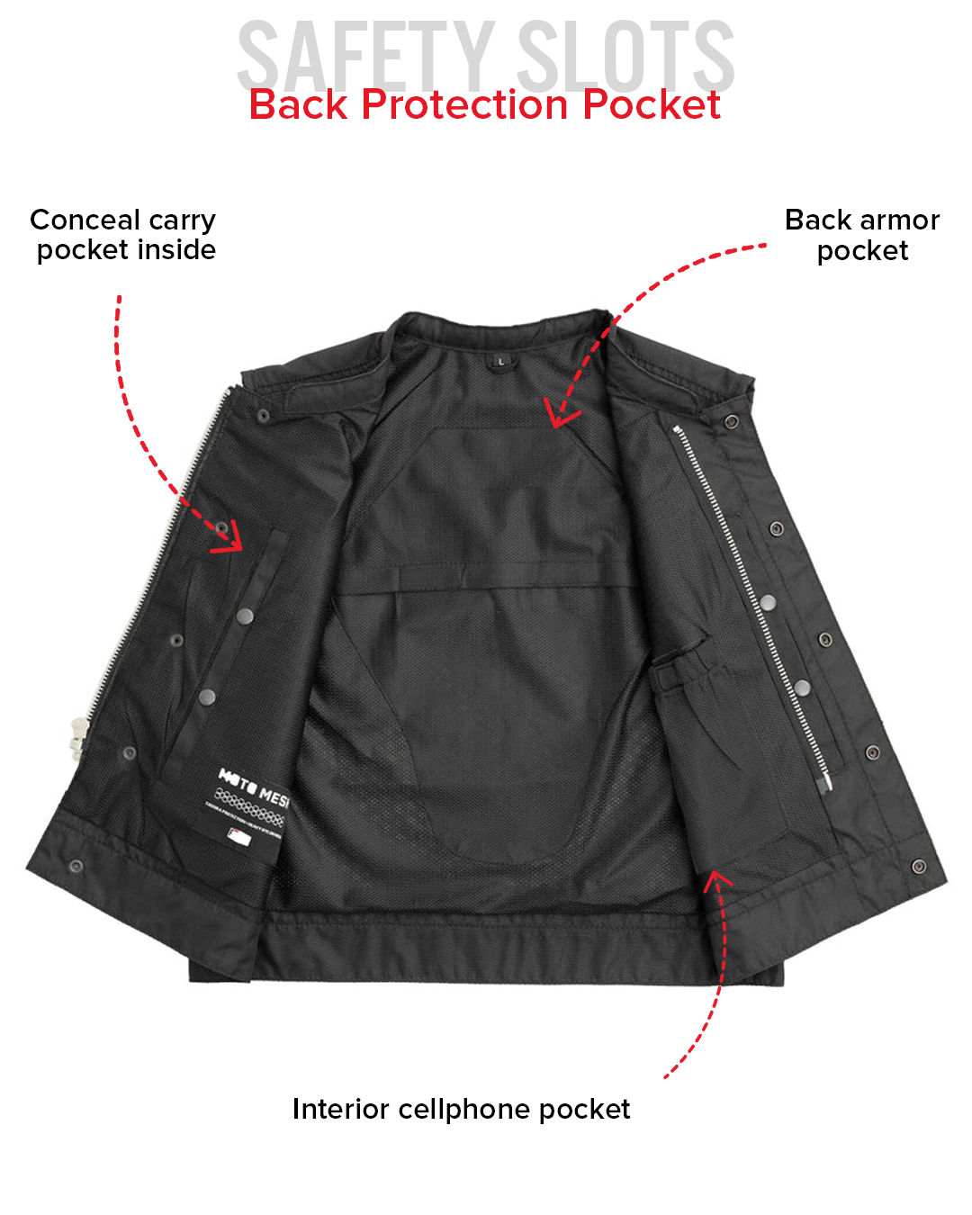 Lowrider Moto Mesh Men's Motorcycle Vest