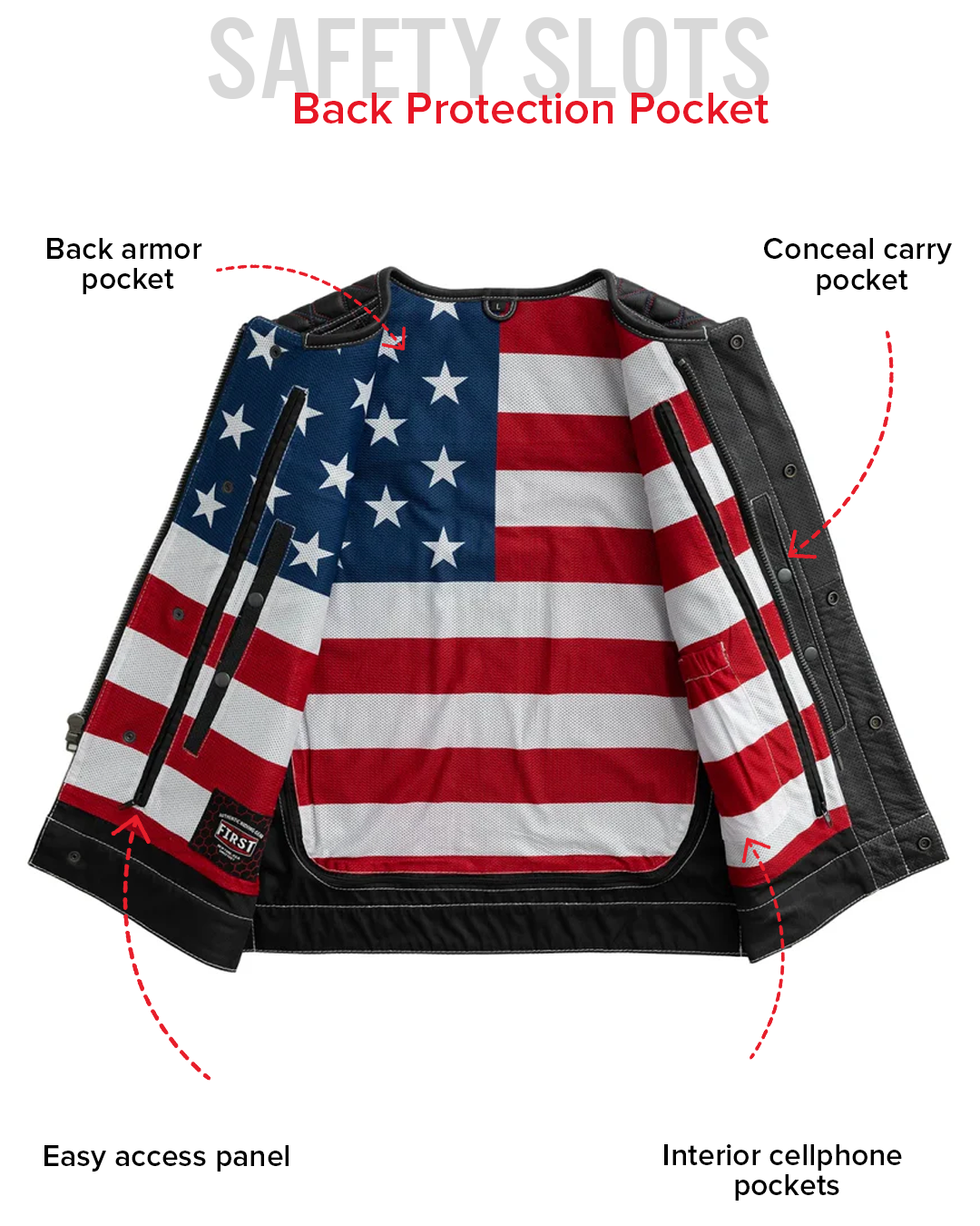 Captain Perforated Men's Motorcycle Leather Vest Men's Perforated Leather Vest Vests