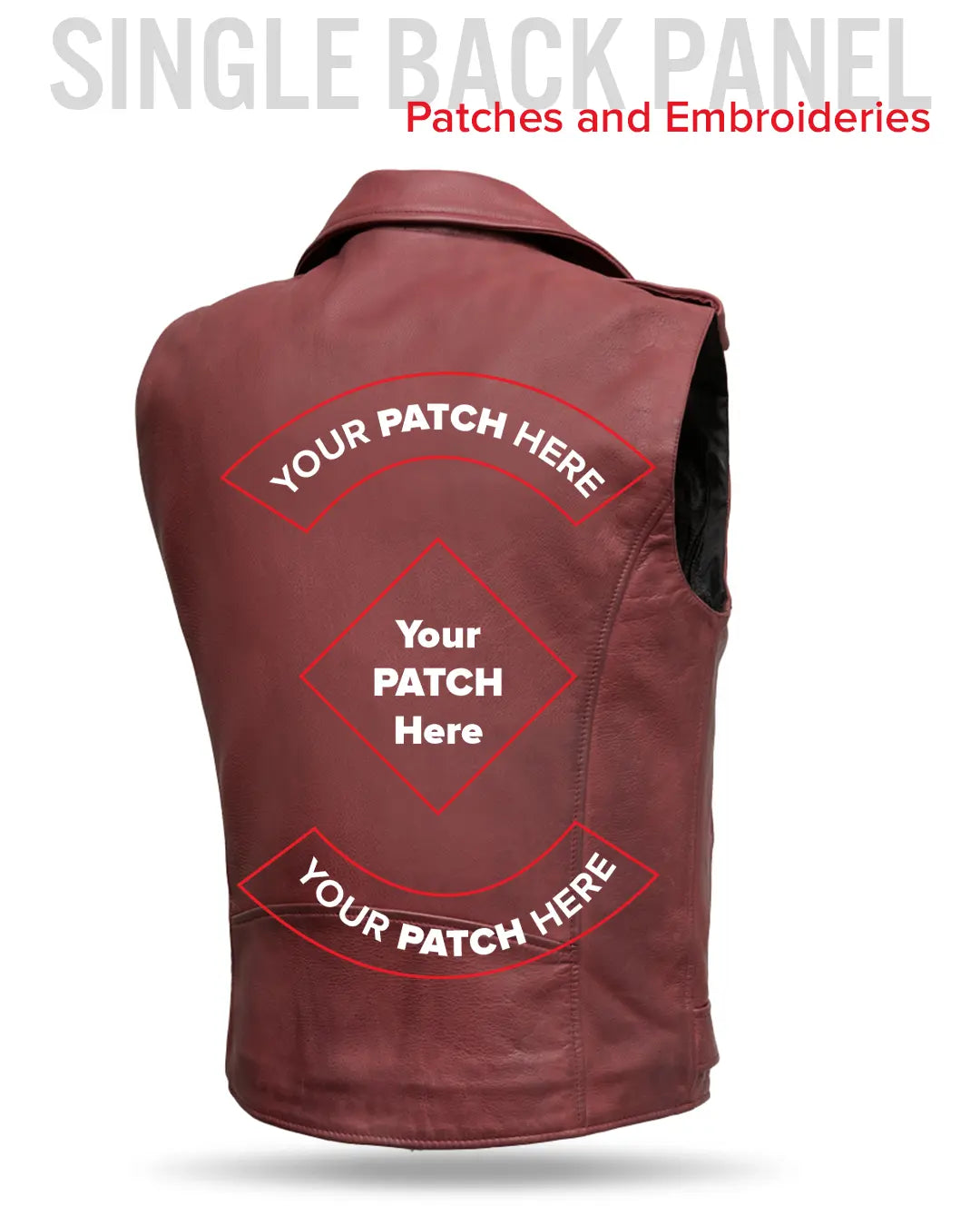 Roller - Men's Motorcycle Leather Vest Men's Leather Vest Vests