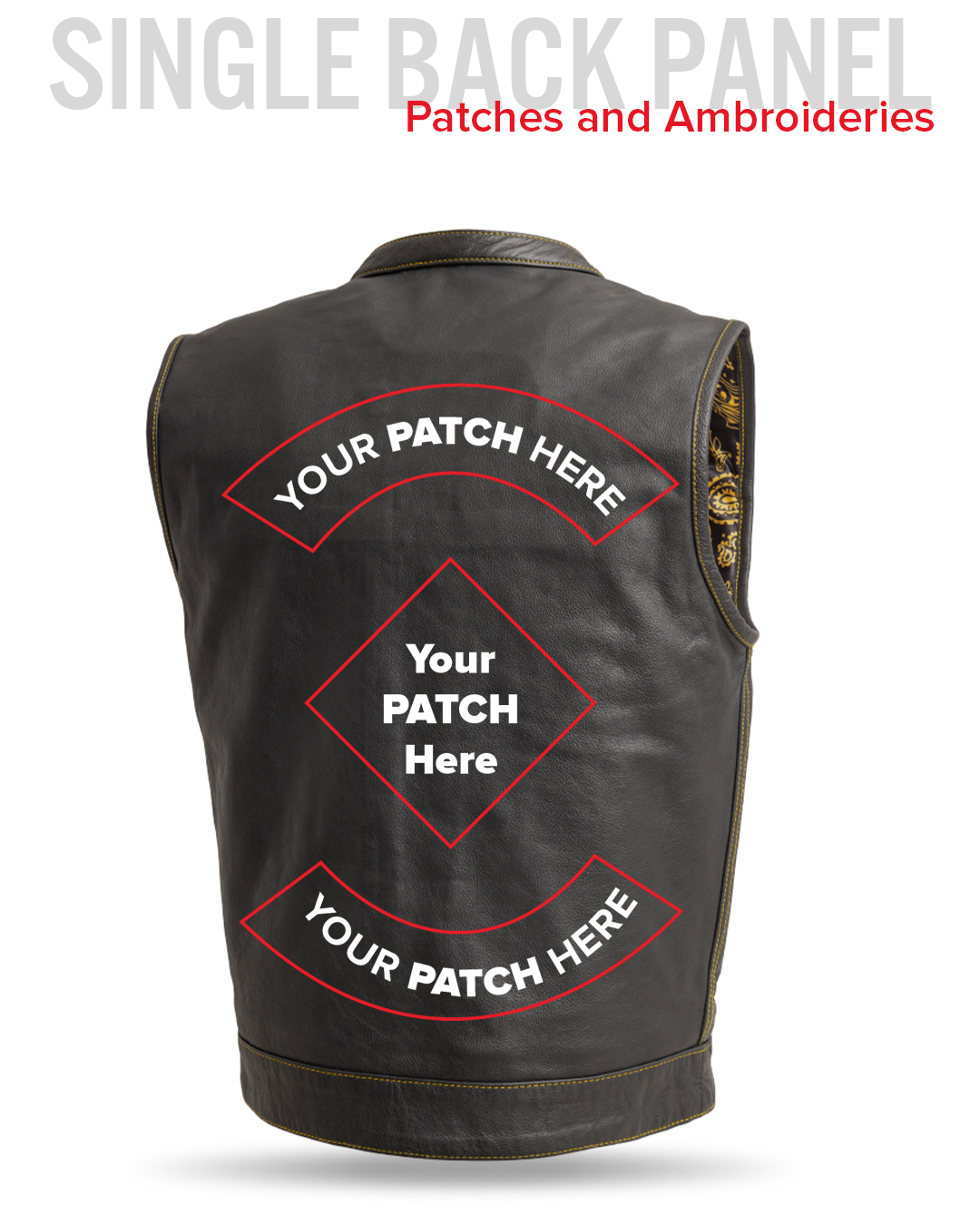 The Cut Men's Motorcycle Leather Vest, Multiple Color Options