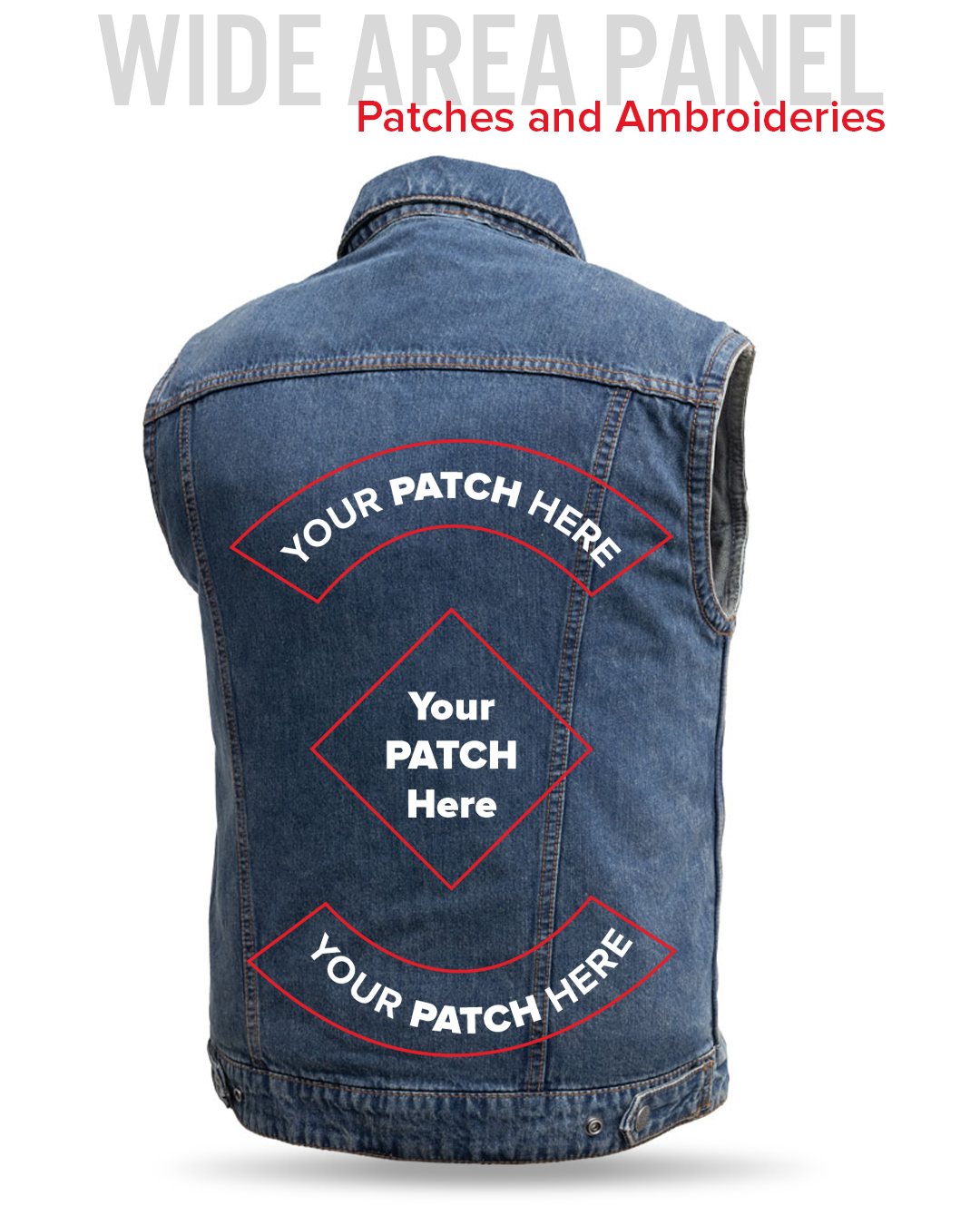 Showdown Motorcycle Lightweight Denim Vest Men's Denim Vest Vests