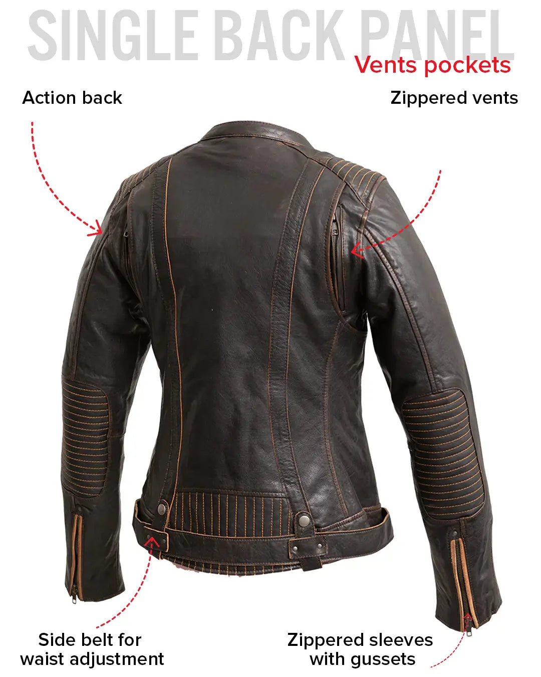 Electra - Women's Motorcycle Leather Jacket Women's Leather Jacket Jackets