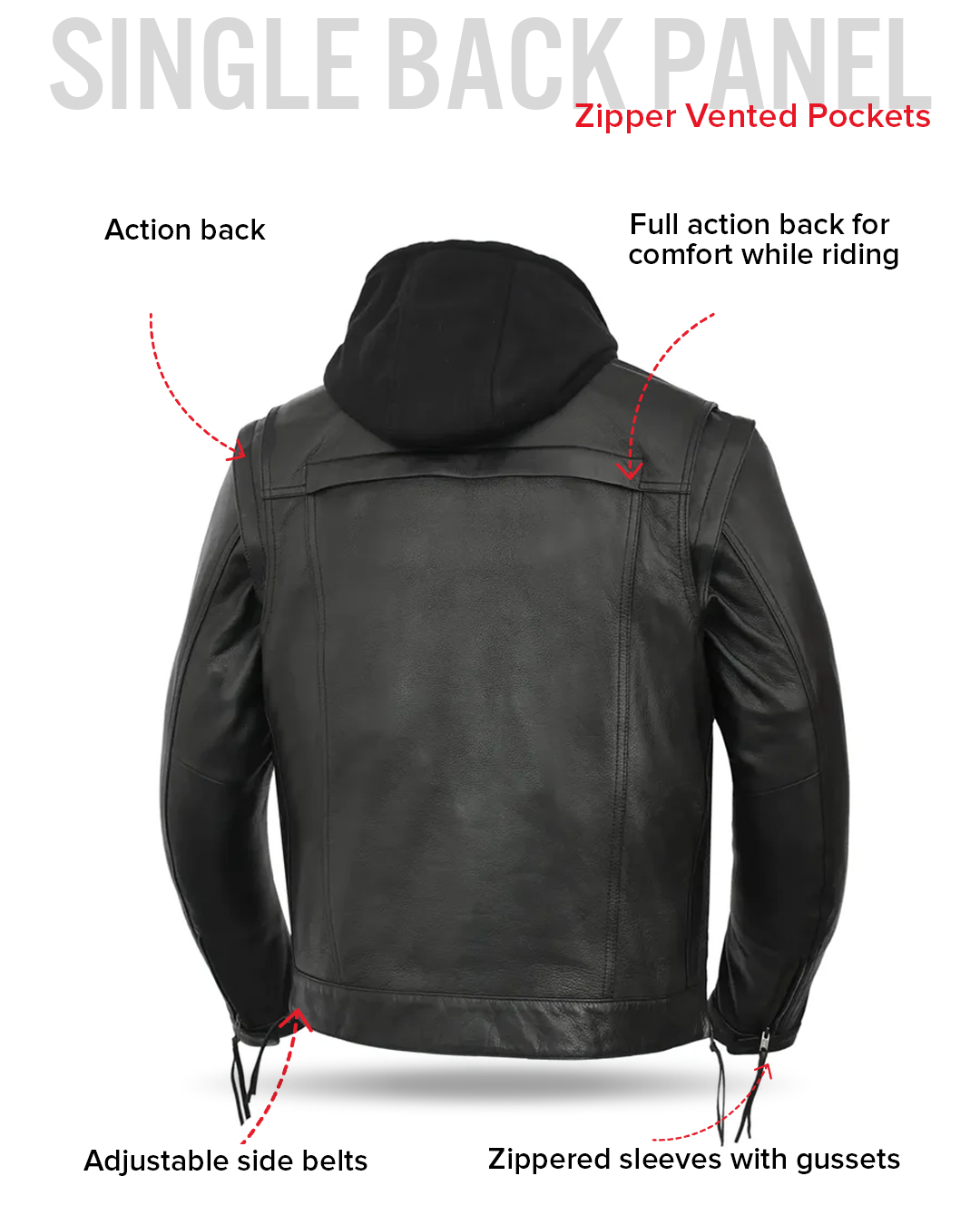 Nightstrike Men’s Motorcycle Leather Jacket Men's Leather Jacket Jackets