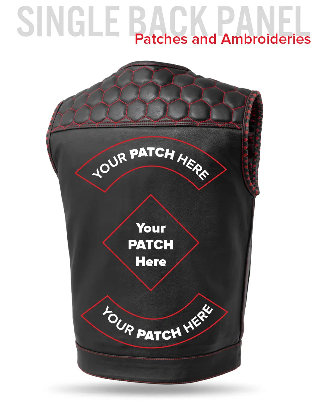 Hornet Men's Club Style Leather Vest