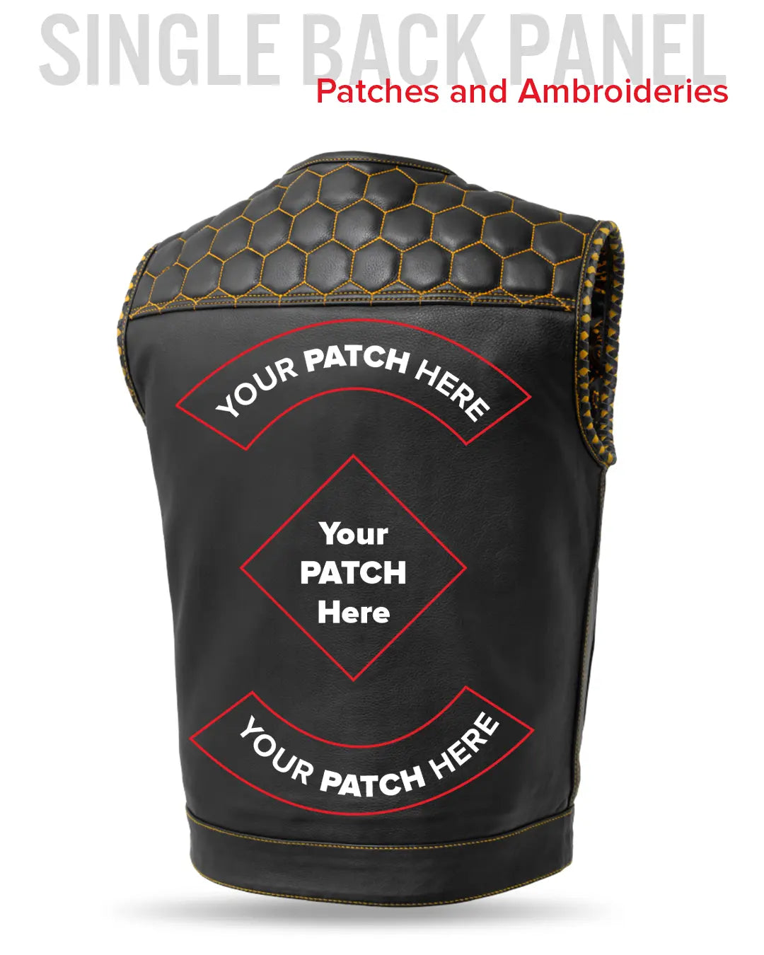 Hornet Men's Club Style Leather Vest