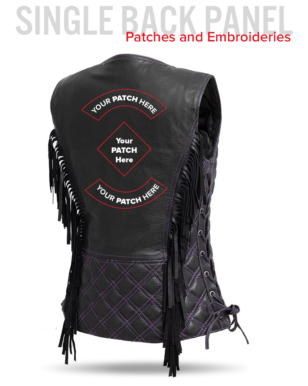 Bandida Women's Motorcycle Leather Vest Women's Leather Vest Vests