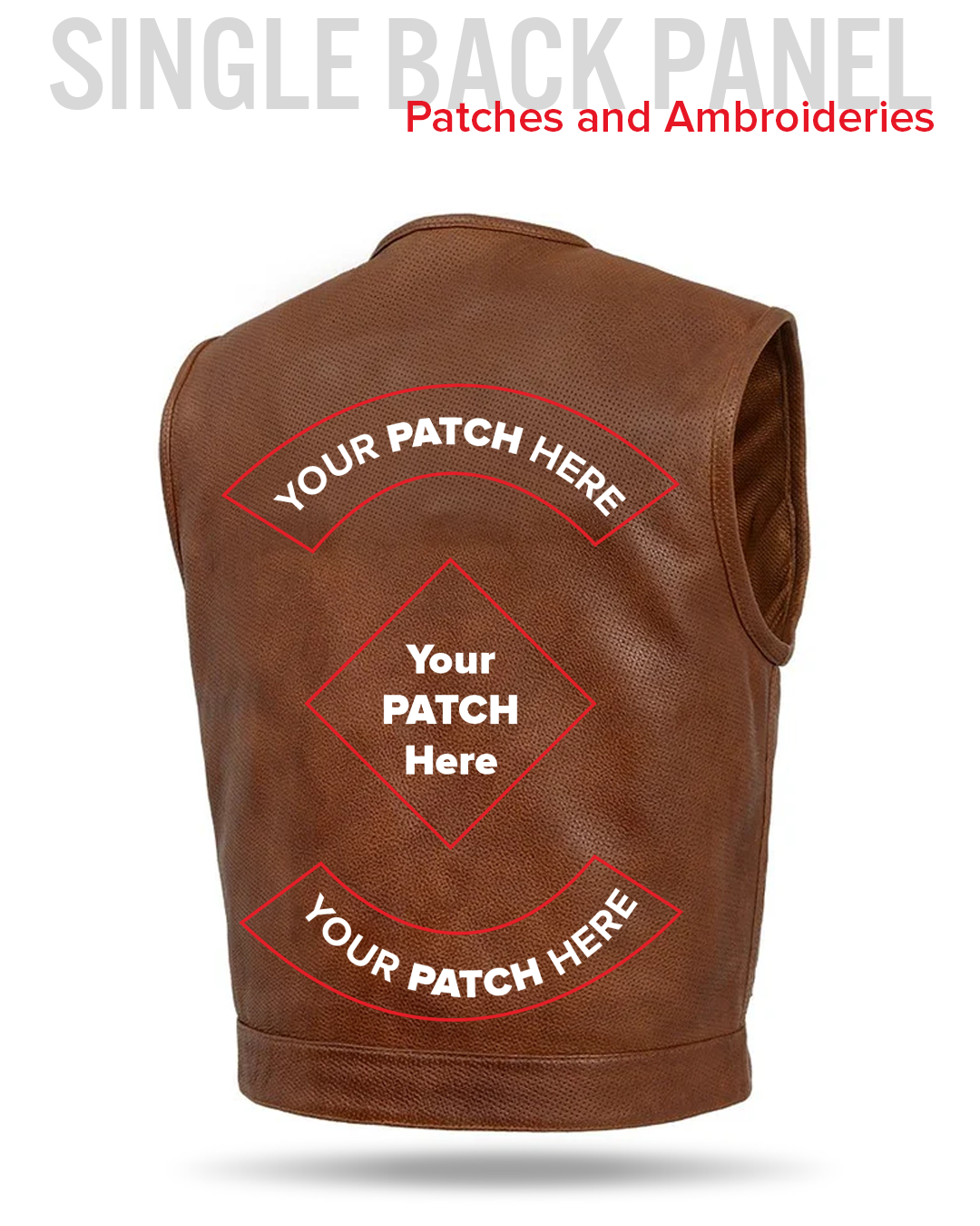 Lowside Men's Perforated Motorcycle Leather Vest