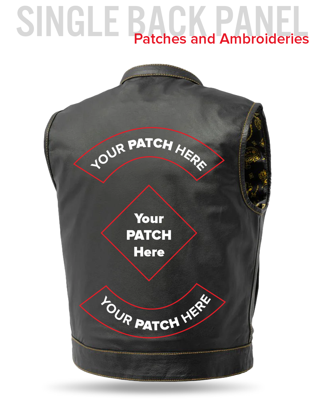 The Club Cut Men's Motorcycle Leather Vest, Multiple Color Options