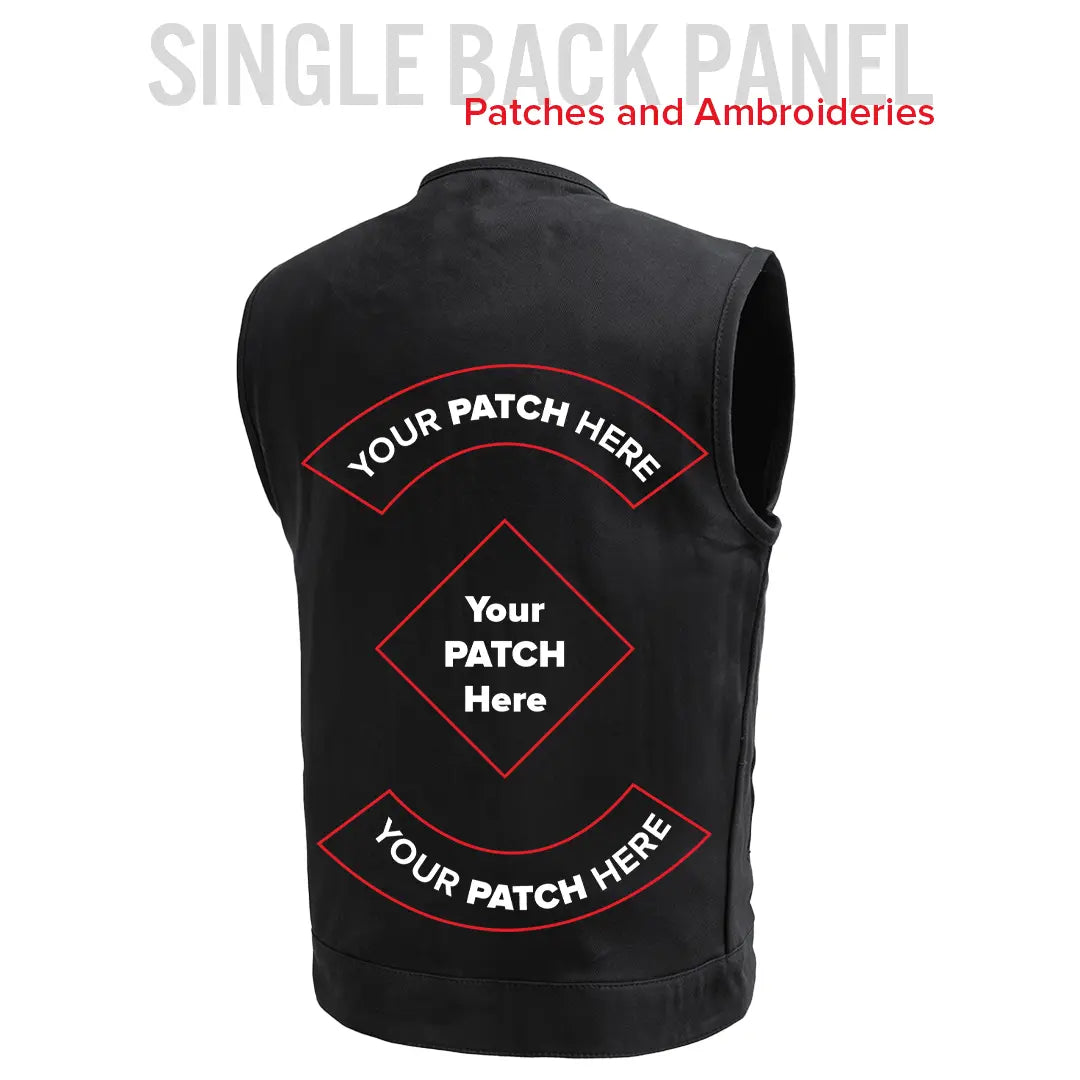 No Limit - Men's Motorcycle Twill Vest Men's Twill Vest Vests