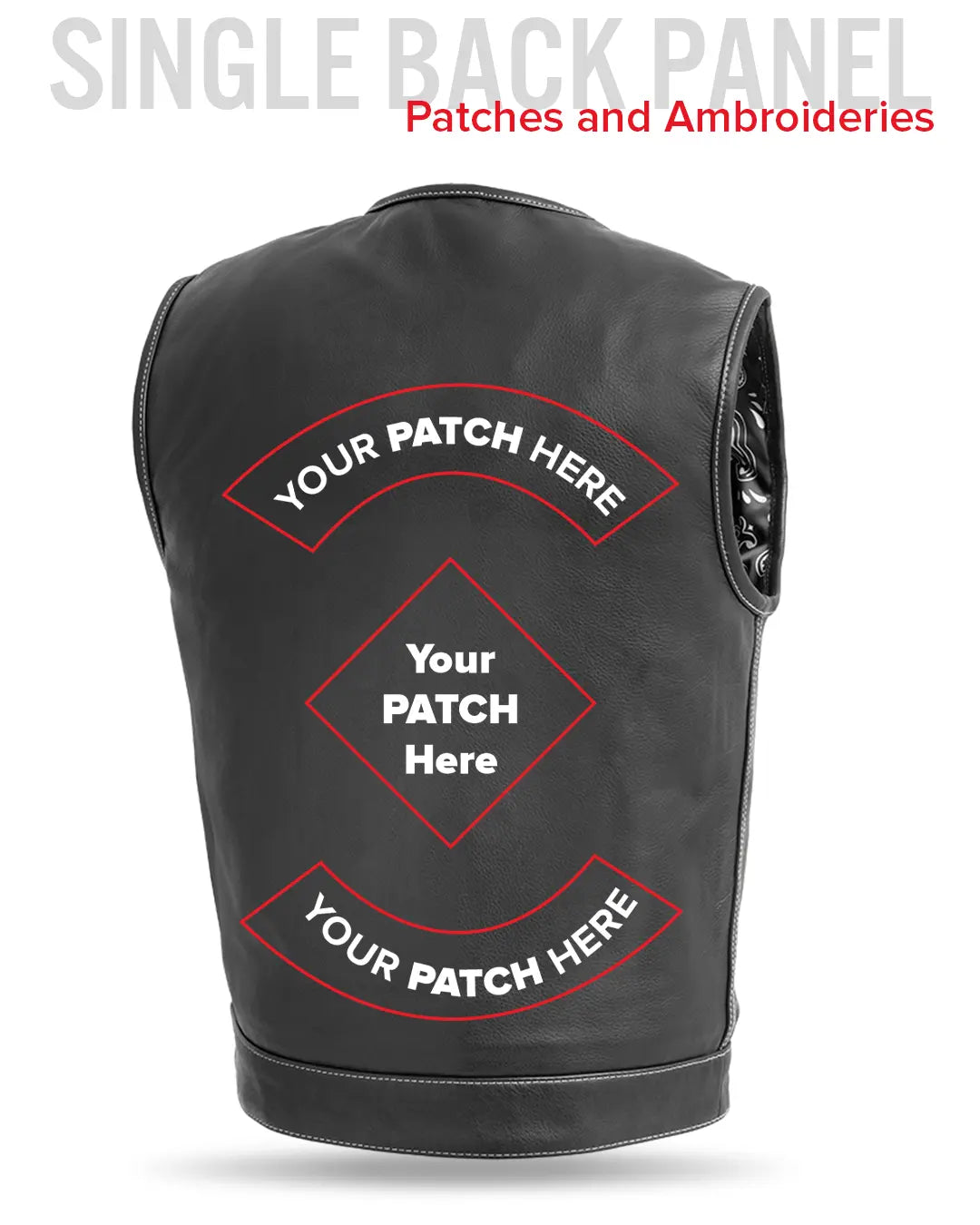 Bandit Men's Leather Motorcycle Vest Men's Leather Vest Vests