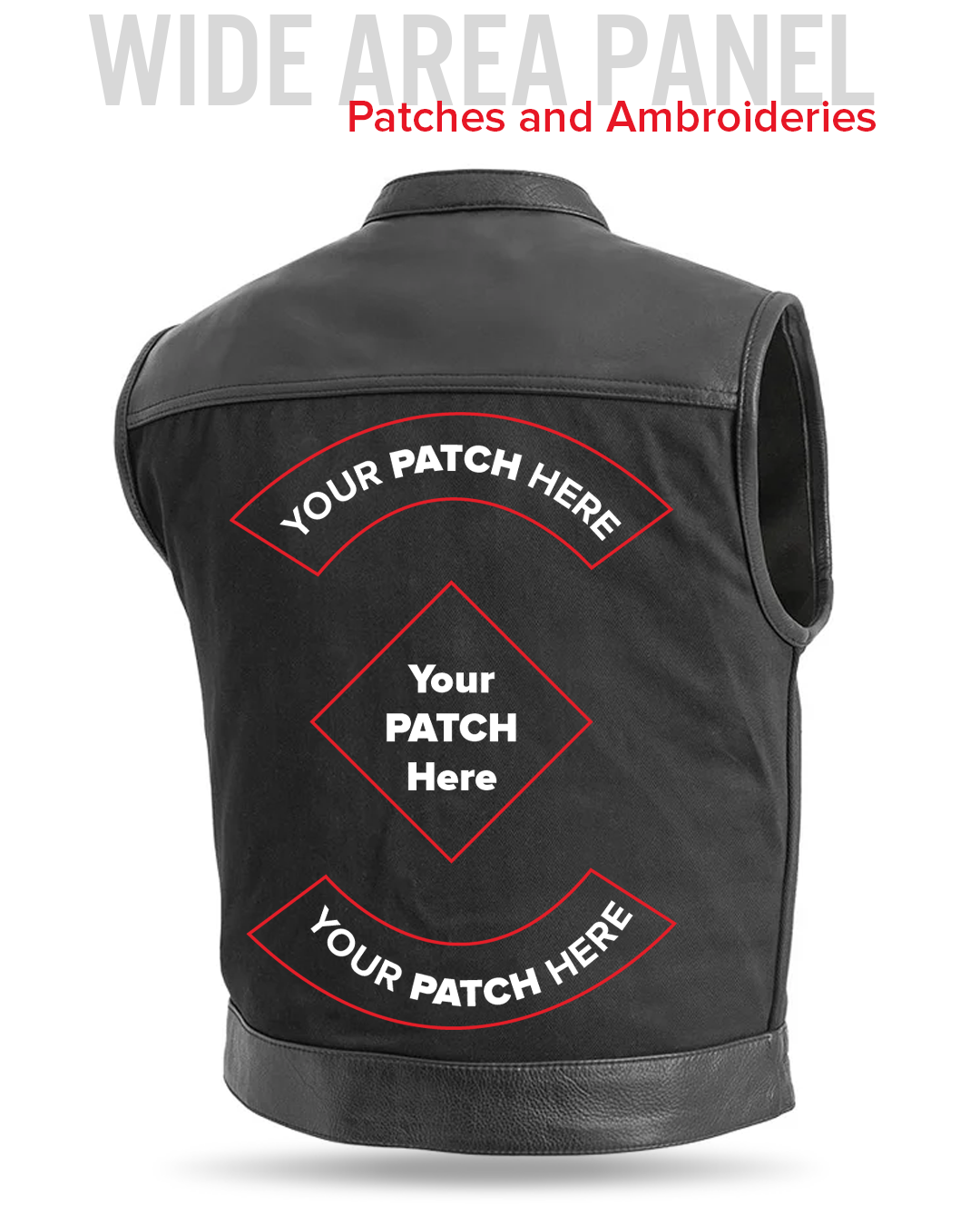 Lowrider Men's Motorcycle Leather/Twill Vest Men's Leather/Twill Vest Vests