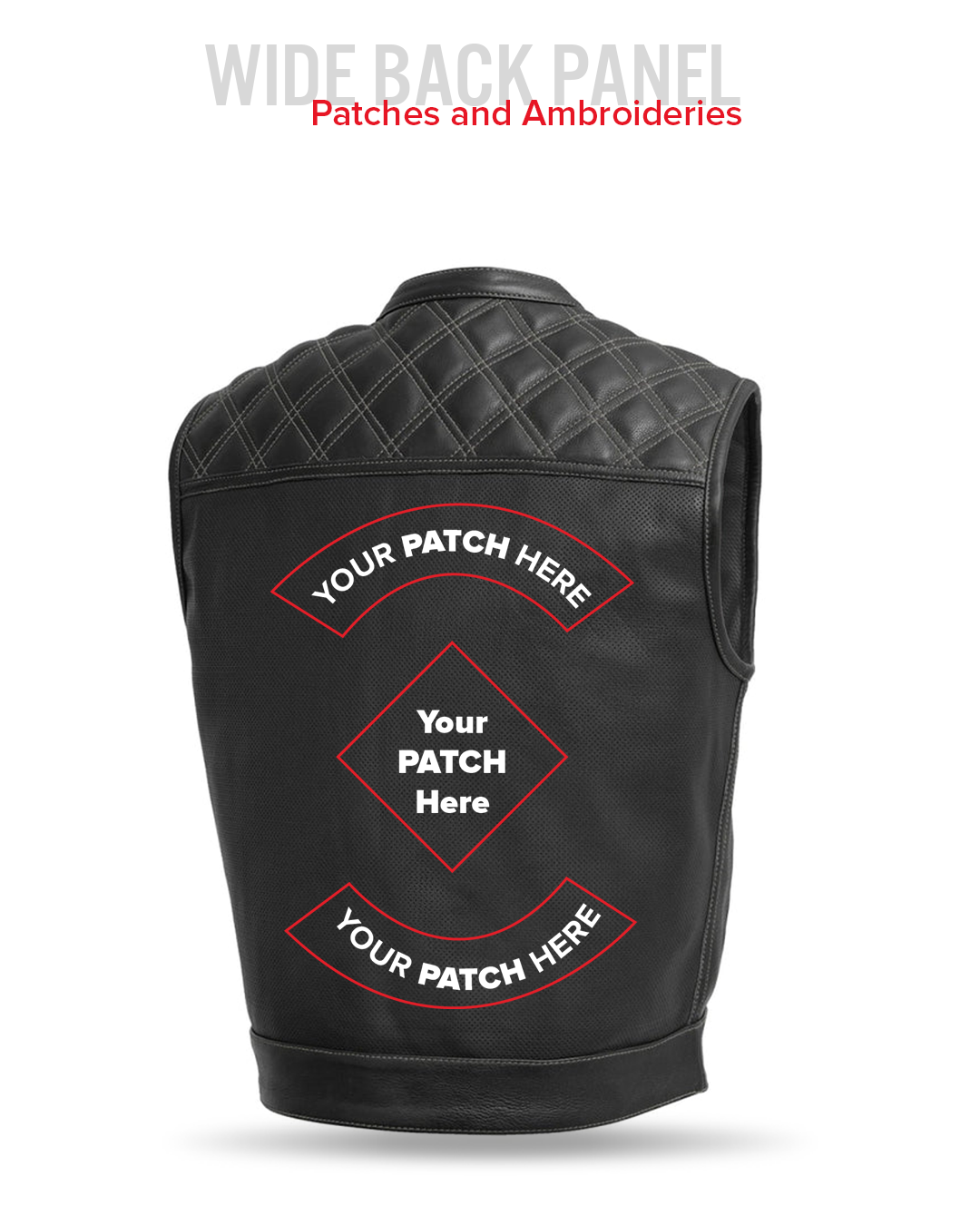 Upside Perforated Men's Club Style Leather Vest Men's Perforated Leather Vest Vests