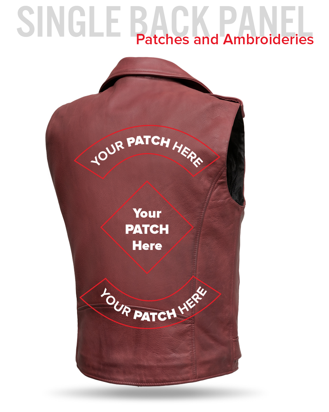 Roller - Men's Motorcycle Leather Vest Men's Leather Vest Vests