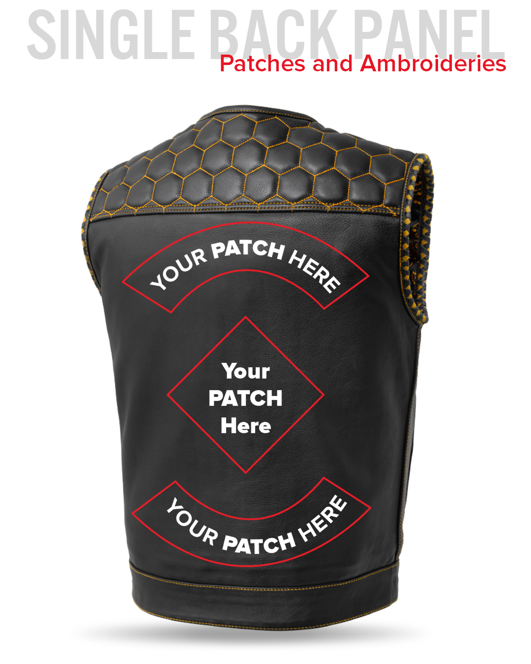 Hornet Men's Club Style Leather Vest