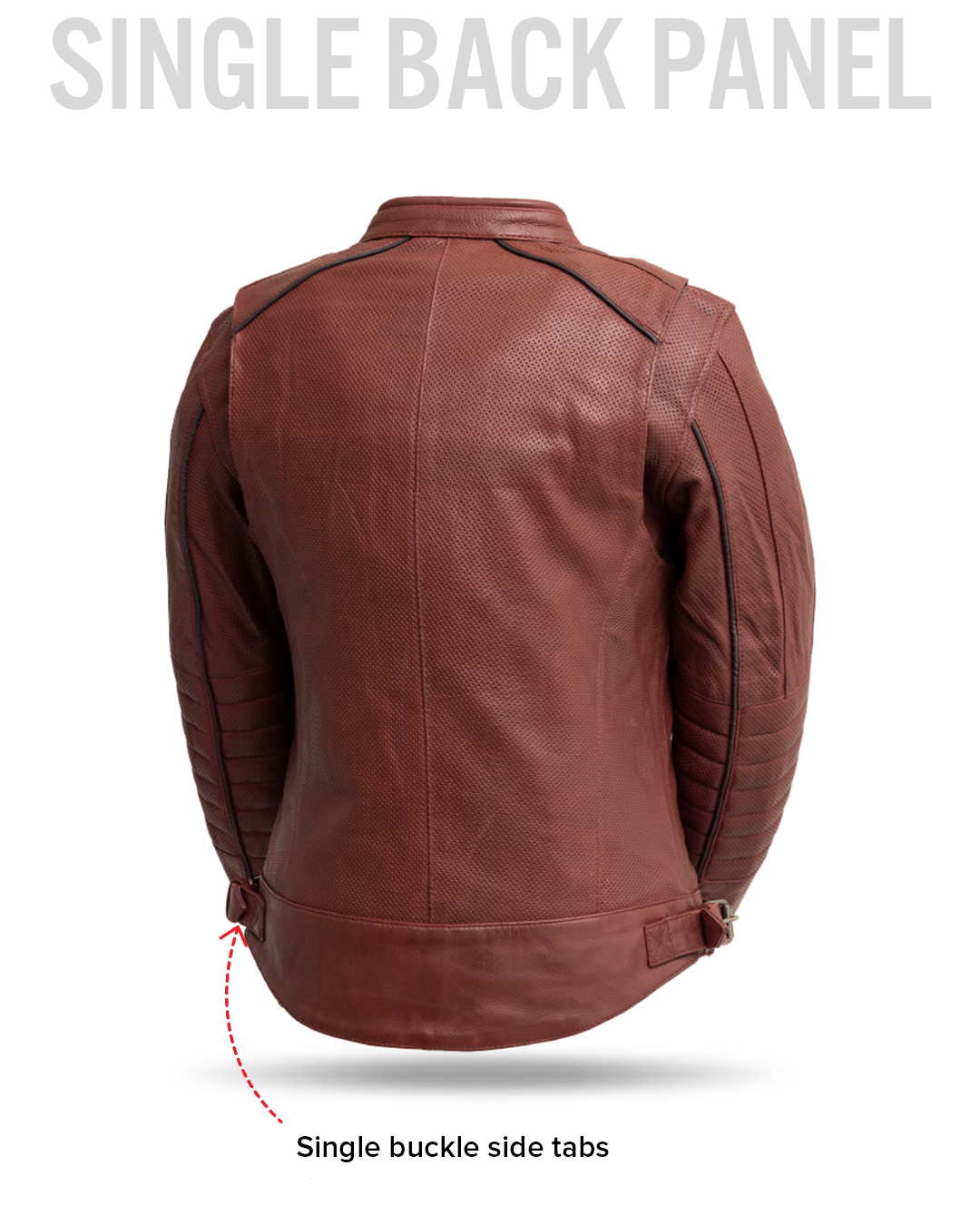 Jada - Women's Perforated Motorcycle Leather Jacket