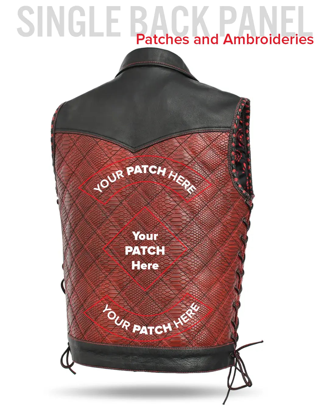 Kingsnake Men’s Motorcycle Leather Vest