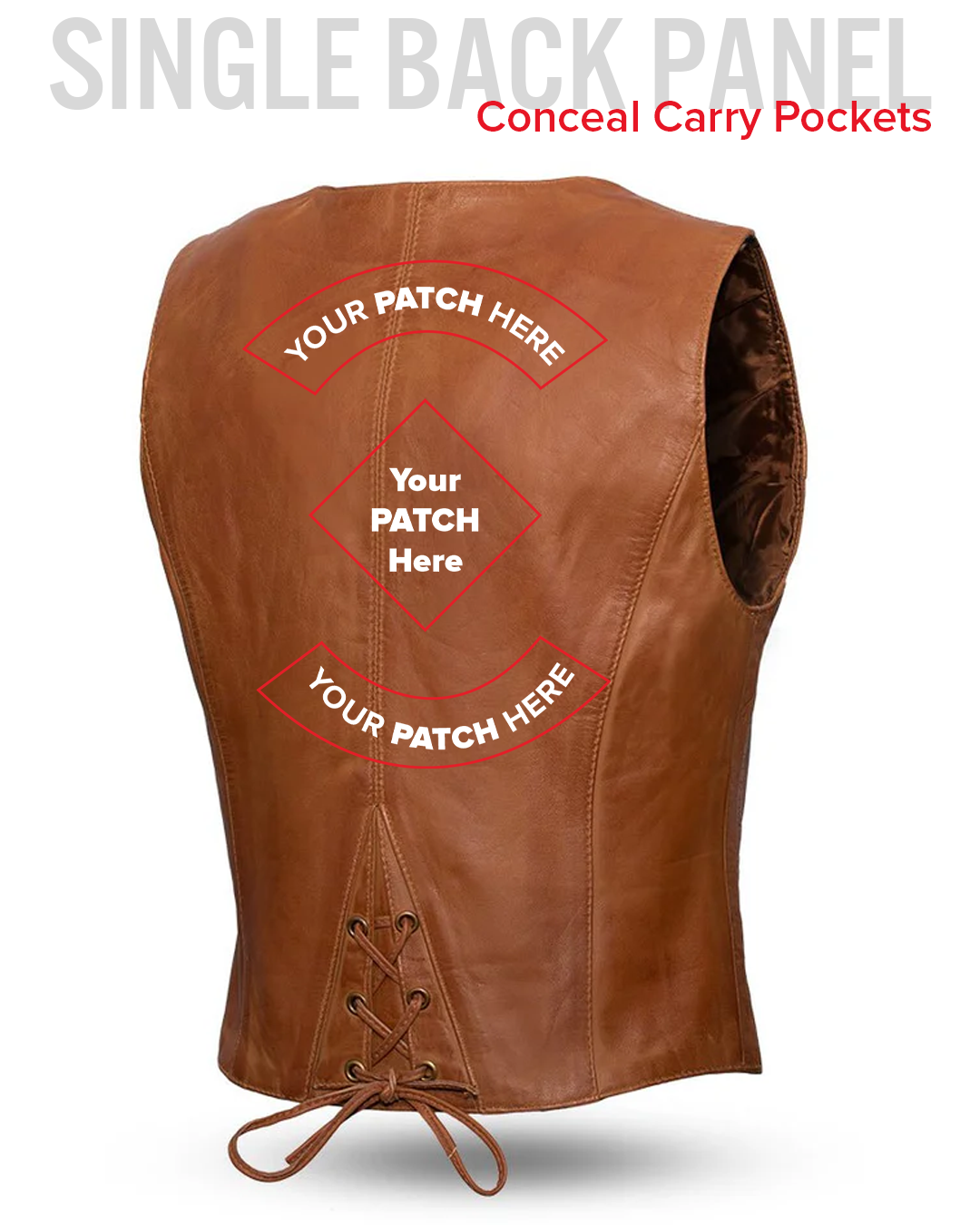 Savannah Women's Western Style Motorcycle Leather Vest Women's Leather Vest Vests