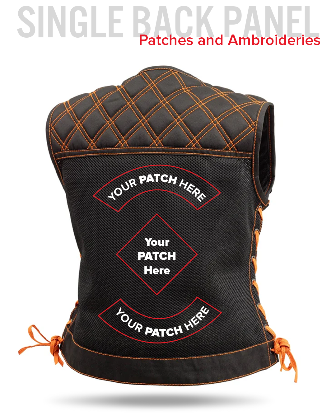 Bonnie Moto Mesh Women's Motorcycle Vest - Diamond Quilt Women's Moto Mesh Vest Vests