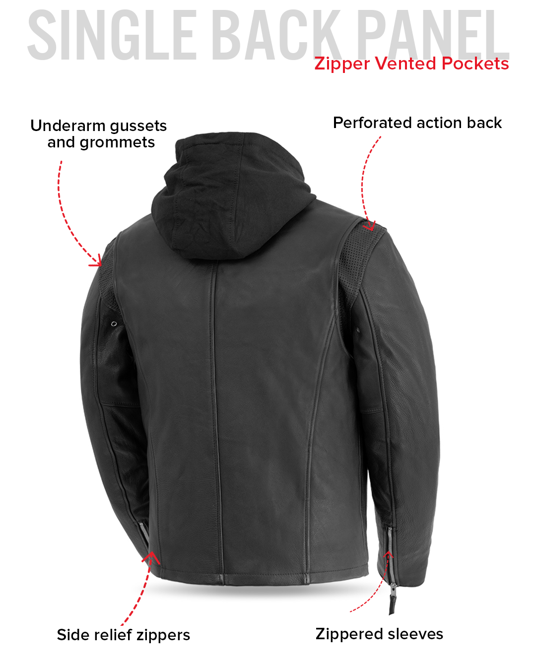 Street Cruiser Men's Motorcycle Leather Jacket Men's Leather Jacket Jackets