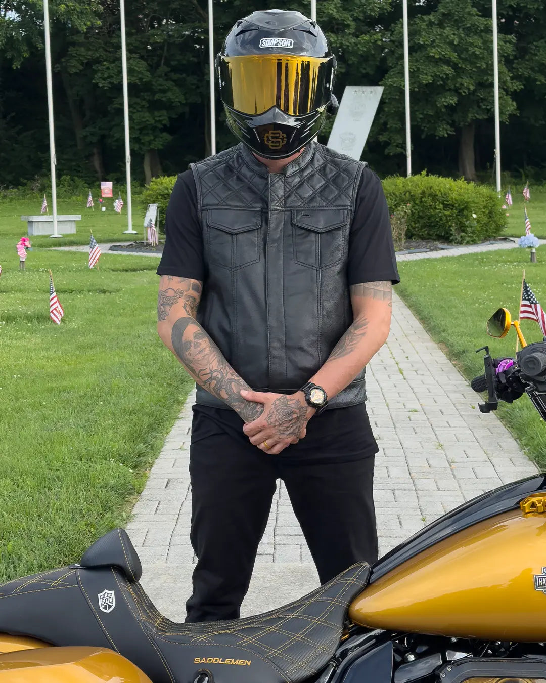 FMCo Men's Signature Leather Vest Men's Leather Vest Vests