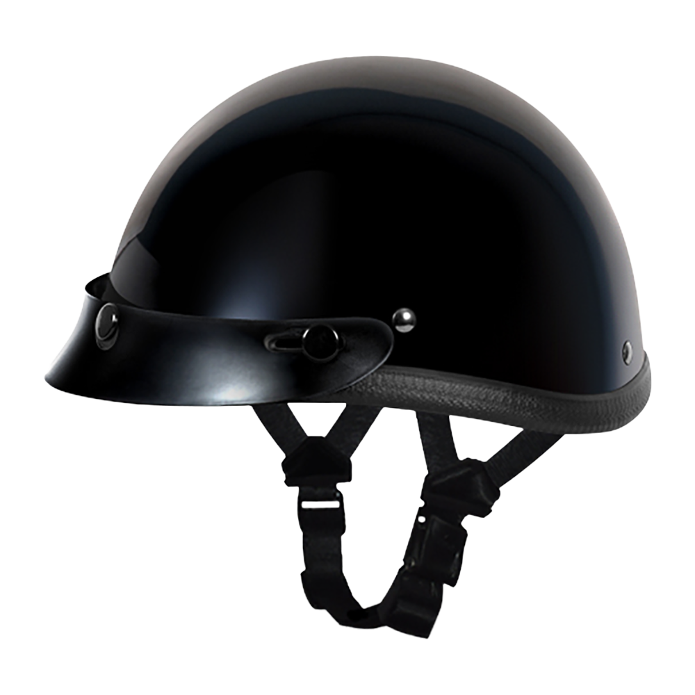 Novelty Smokey W/ Snaps- Hi-Gloss Black NOVELTY SMOKEY Daytona Helmets