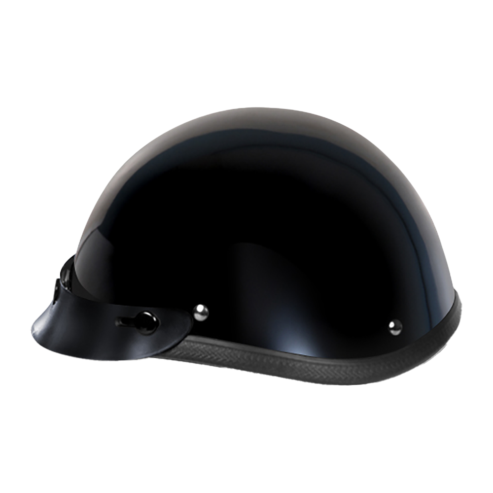 Novelty Smokey W/ Snaps- Hi-Gloss Black NOVELTY SMOKEY Daytona Helmets