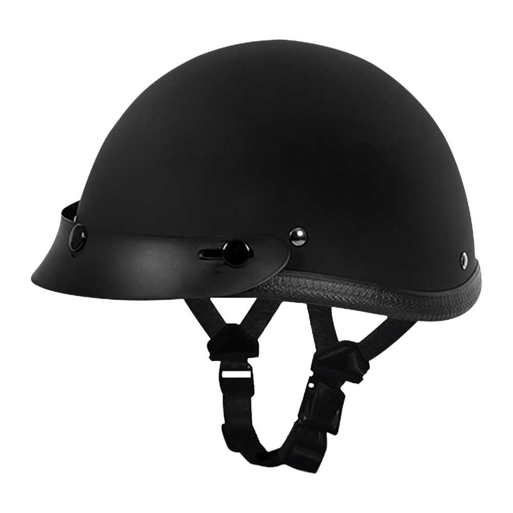 Novelty Smokey W/ Snaps- Dull Black NOVELTY SMOKEY Daytona Helmets