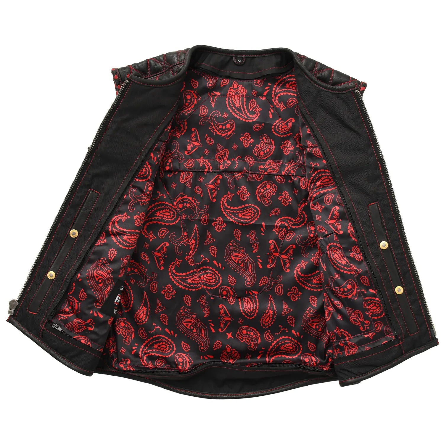 Tactical Emerald Men’s Motorcycle Leather Vest Men's Leather Vest Vests