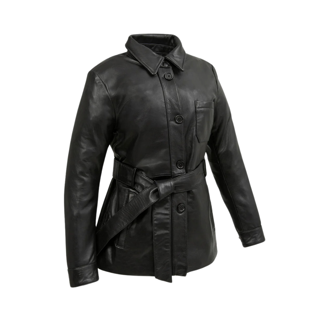 Janely Womens Fashion Leather Jacket Women's New Zealand Lambskin Leather FMCo